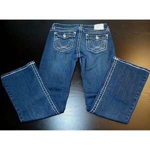 La Idol Jeans Womens Juniors 9 Blue Denim Low Rise Bootcut Grunge Hipster #386C